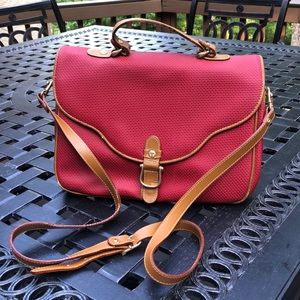 Toledano Luxury Leather Large Crossbody Red Bag
